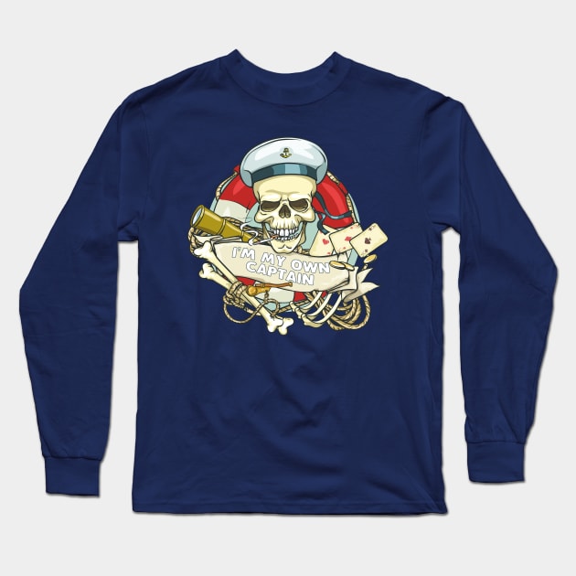 Pirate Long Sleeve T-Shirt by SergioArt